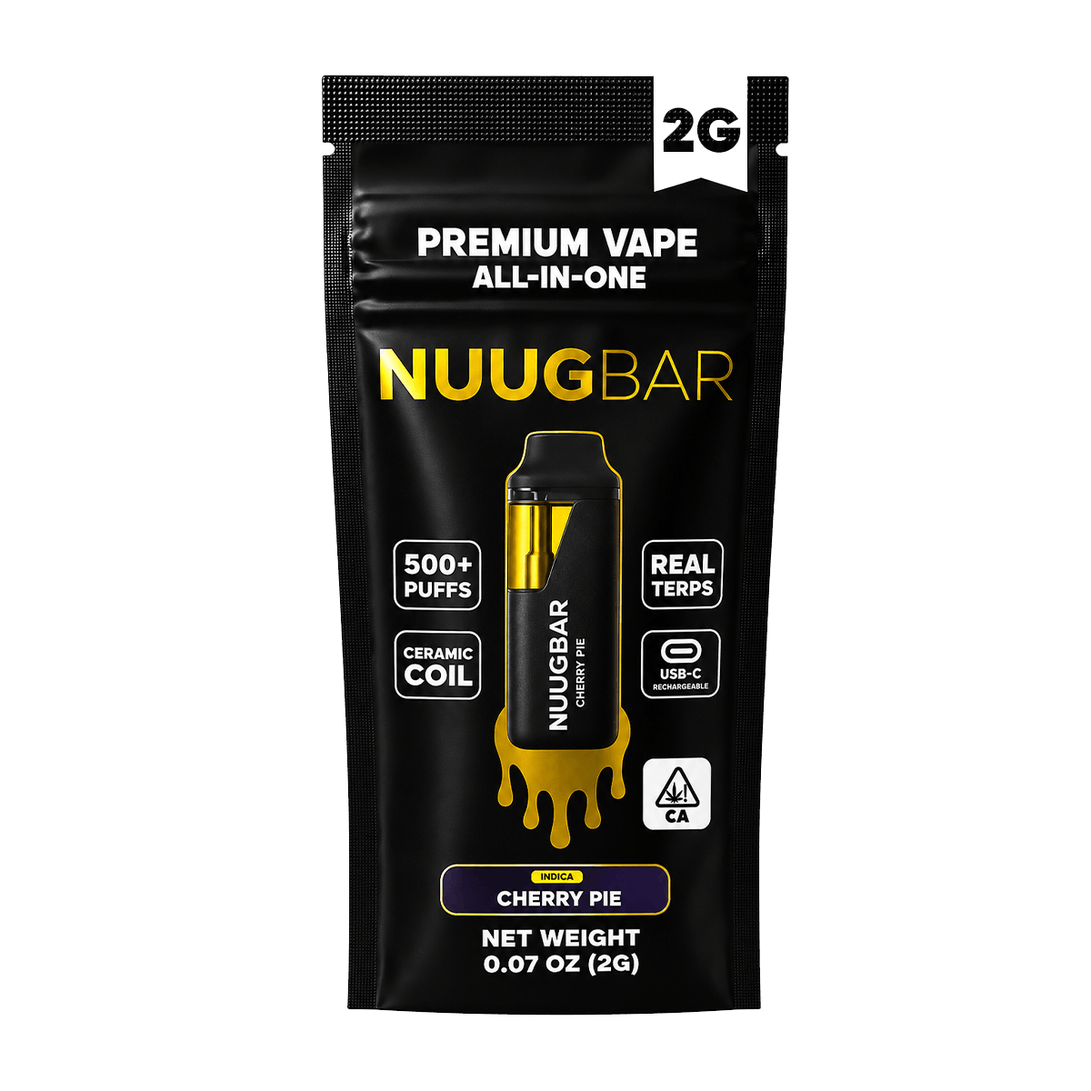 Cherry Pie NUUG BAR THC & THCA vape