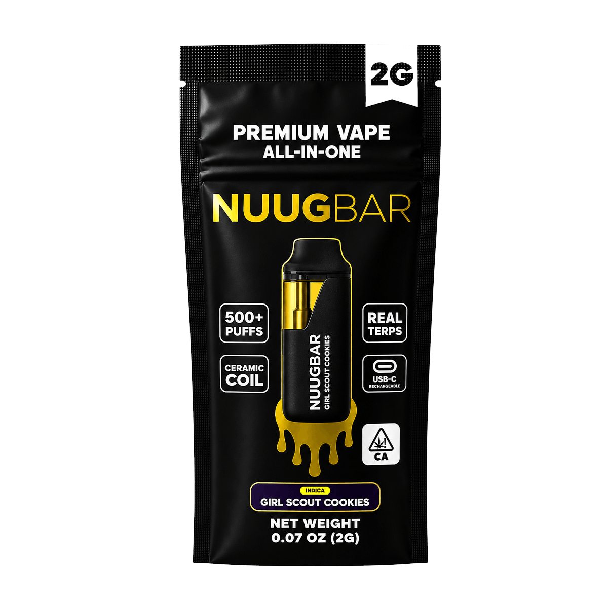 Girl Scout Cookies NUUG BAR THC & THCA vape